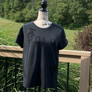 Polo Ralph Lauren Patchwork Black Tee